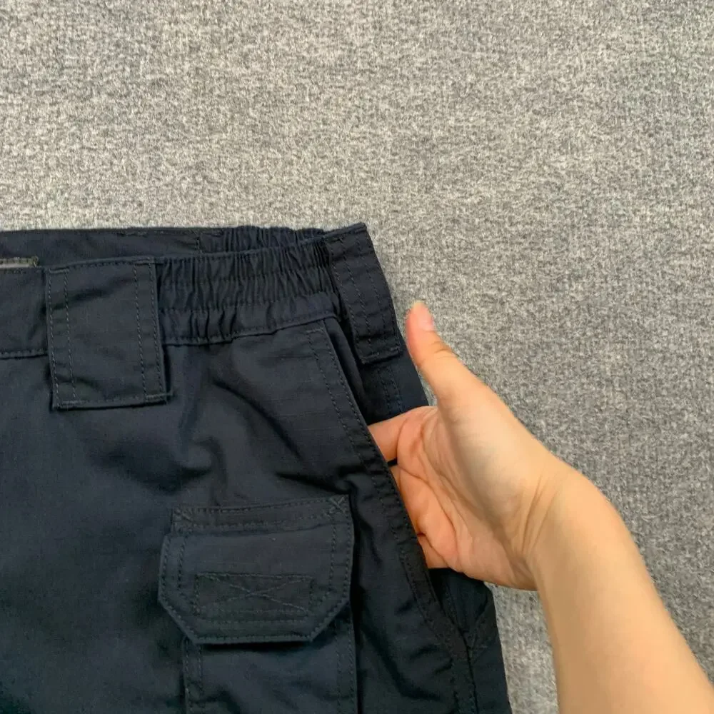 5.11 Tactical Shorts Womens 10 Navy Pro Ripstop Cargo Pockets Elastic Waist Work